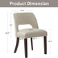 Beige Faux Leather Dining Chairs Ergonomic Design Set