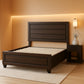 Queen Platform Bed Dark Cocoa With Ample Storage Drawers