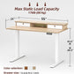 Maple 55x24 Electric Height Adjustable Desk Drawers