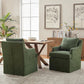 Upholstered Dining Chairs Green With Smooth Casters