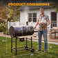 Barrel Charcoal Grill Thermometer With Adjustable Vents