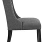 Gray Tufted Upholstered Parsons Dining Chair Contemporary