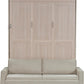 Queen Size Murphy Wallbed Beige With Convertible Sofa LED-4