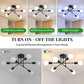 Midcentury Sputnik Chandelier 6 Light Black Ceiling