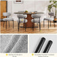 Industrial Boucle Upholstered Dining Chairs Light Grey