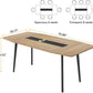 Tribesigns Light Walnut Contemporary Dining Table Kitchen