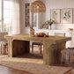 70.9 Inches Premium Handcrafted Wood Dining Table Arched Legs