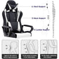 Ergonomic Gaming Chair White With Lumbar Support High Back-2