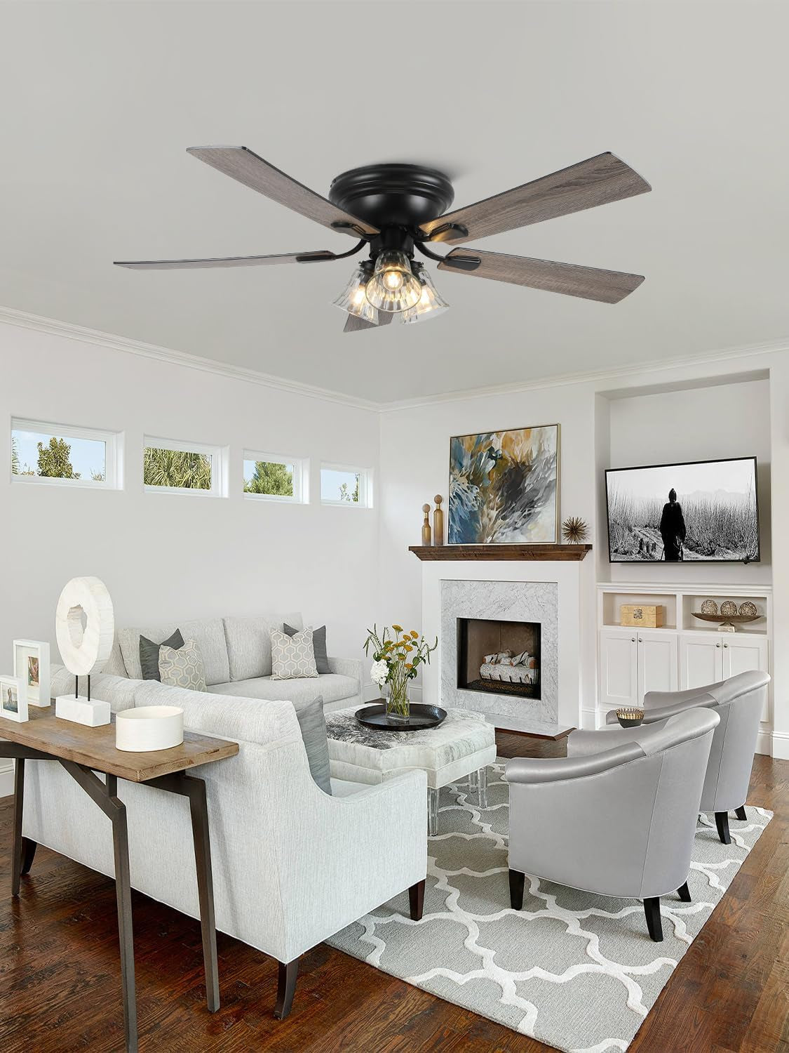 52-Inch Vintage Farmhouse Reversible Ceiling Fan