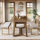 47-Inch Rustic Brown Rectangular Dining Table Geometricbase