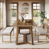 47-Inch Rustic Brown Rectangular Dining Table Geometricbase