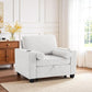Beige Adjustable Sleeper Chair Sofa Bed Upholstered