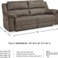 Gray Premium Faux Leatherette Comfort Reclining Sofa