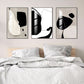 White Contemporary Framed Wall Art 16x24 Three Panel