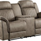 Sandy Brown Microfiber 3 Piece Reclining Living Room Set