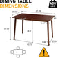 Walnut Bamboo Rectangular Modern Minimalist Dining Table