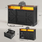 47.2 Black File Cabinet With Organization Solutions