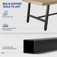 Industrial Dining Table 70.87 Inch Rustic Brown Wood