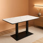 White Sintered Stone Rectangular Dining Table Base