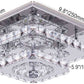 Crystal Square LED Ceiling Light Two Layer Flush Mount
