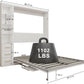 White Queen Murphy Cabinet Bed With Desk Storage Solutions