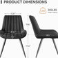Black Upholstered Dining Chairs With Thick Cushions