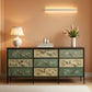 Oversize Nine Drawer Fabric Dresser Floral Pattern