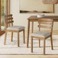 Farmhouse Dining Table Set With Upholstered Chairs