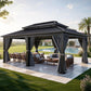 18x12 Ft WeatherResistant Aluminum Gazebo Netting Curtains