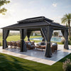 18x12 Ft WeatherResistant Aluminum Gazebo Netting Curtains