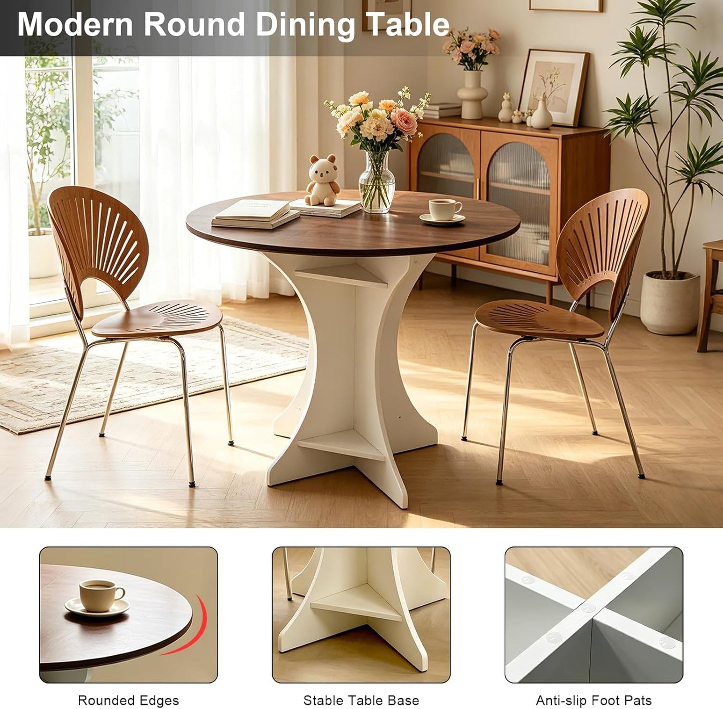 32 Inch Circular Dining Table Pedestal Construction