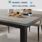Grey Industrial Dining Table 78 Inch Mortise Tenon Joint