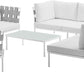 8 Piece White Aluminum Outdoor Patio Furniture Set-3