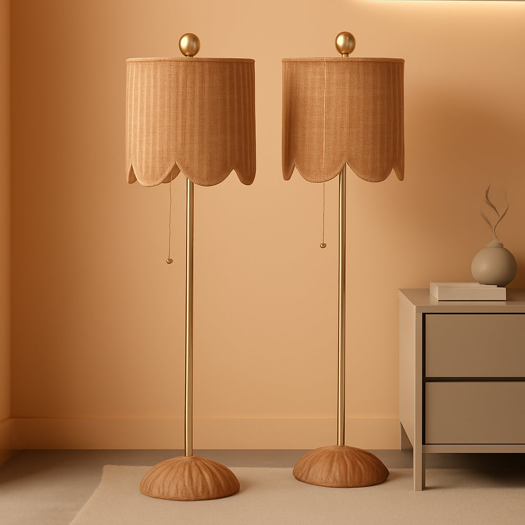 27.5 Brass Gold Coastal Table Lamps LED Bulbs Included