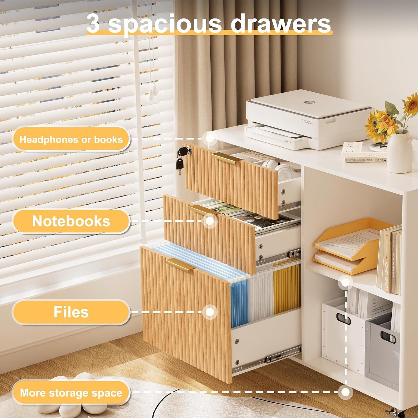 Natural Oak Industrial Grade Filing Cabinet Drawers-3