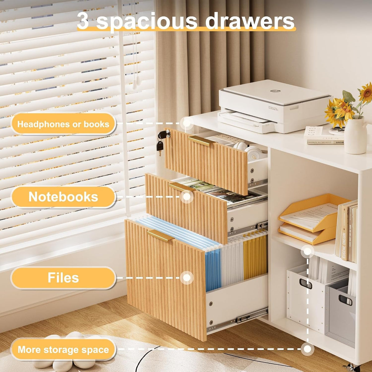 Natural Oak Industrial Grade Filing Cabinet Drawers-3