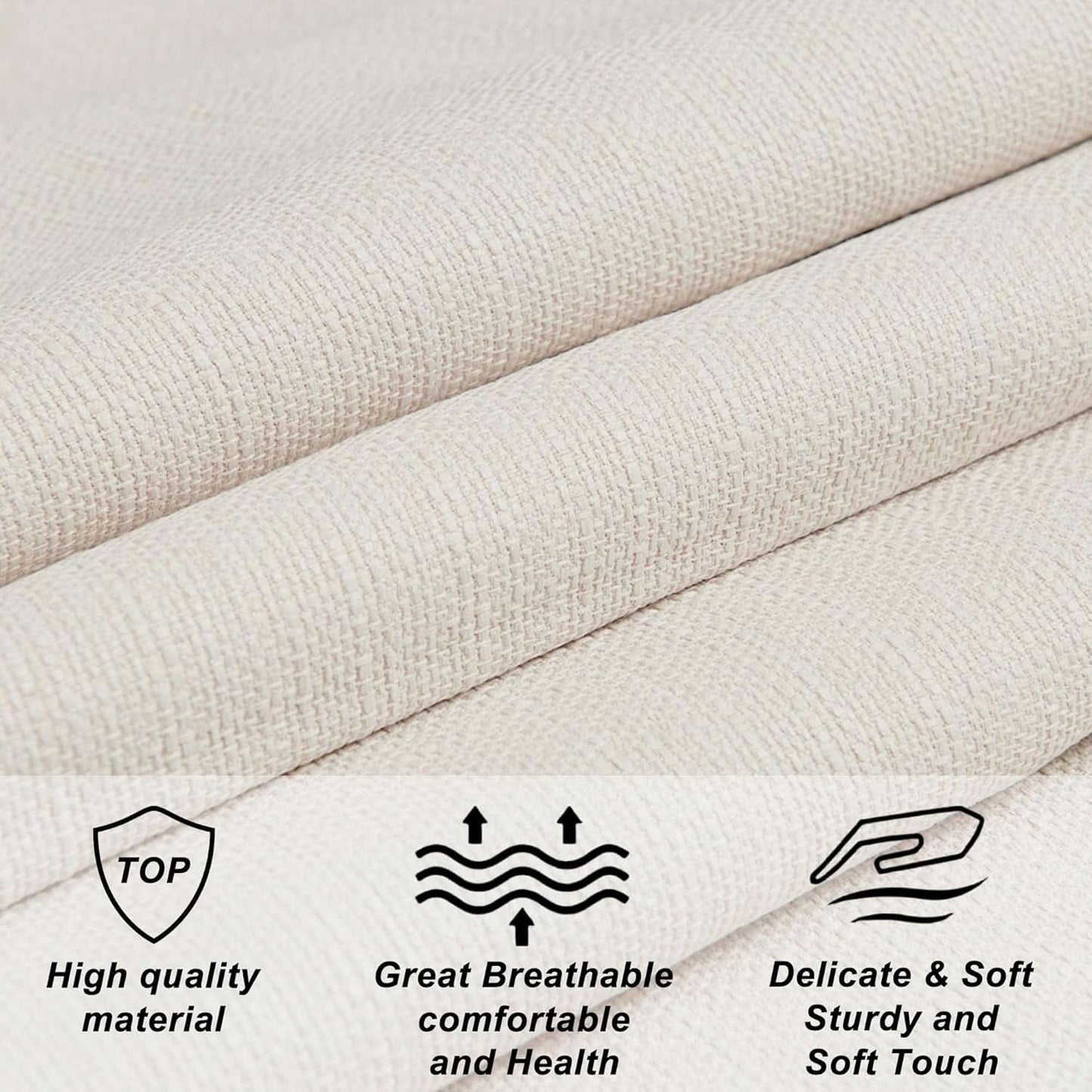 Tufted Linen Upholstered Headboard for Queen Full Beds