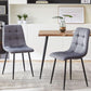 Grey Velvet Dining Chairs Set Of 4 With Metal Legs