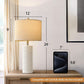 24 Inch Ceramic Table Lamp Set White