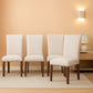Parsons Dining Chairs Beige Upholstered Nailhead Set of 4