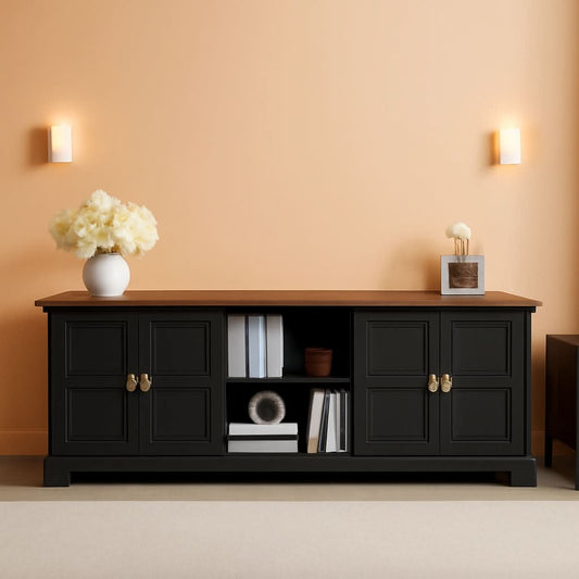67 Inch TV Stand Entertainment Center Featuring Storage