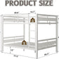White Heavy Duty Metal Bunk Bed Full Over Full Ladder