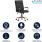 Whitney Mid Back LeatherSoft Desk Chair With Adjustable Height Black Rose Gold
