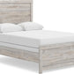 Full Panel Bed Frame Light Gray Engineered Wood Finish