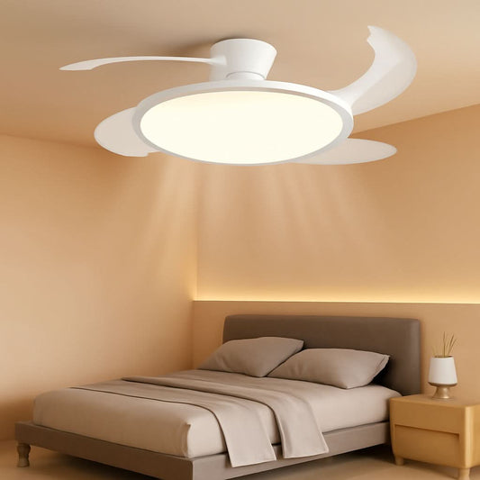 42 Inch Retractable Ceiling Fan Featuring Lighting