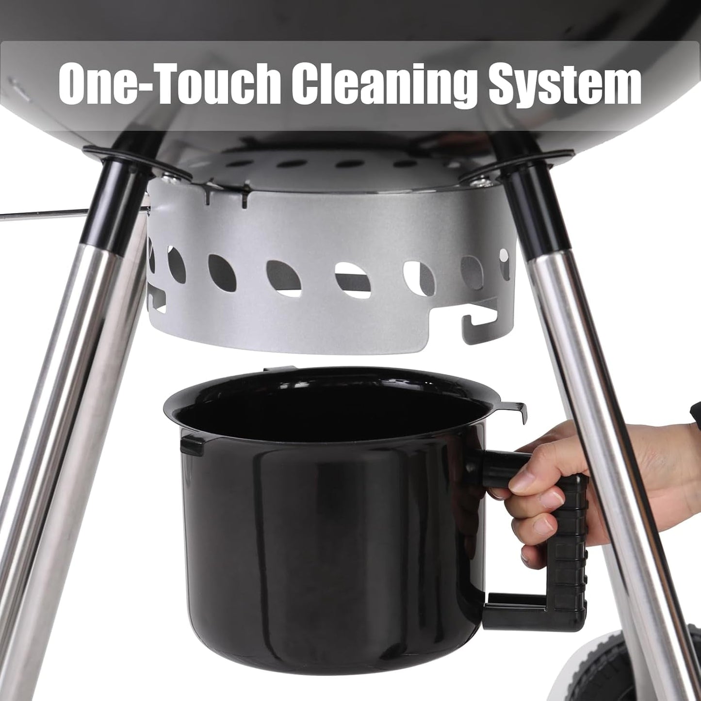 18 Inch Kettle Charcoal Grill With Porcelain EnamelLid