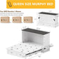 Queen Murphy Cabinet Bed With Storage Charging Station-2