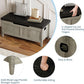 Oakwood Storage Chest Bench With Cushioned Seating