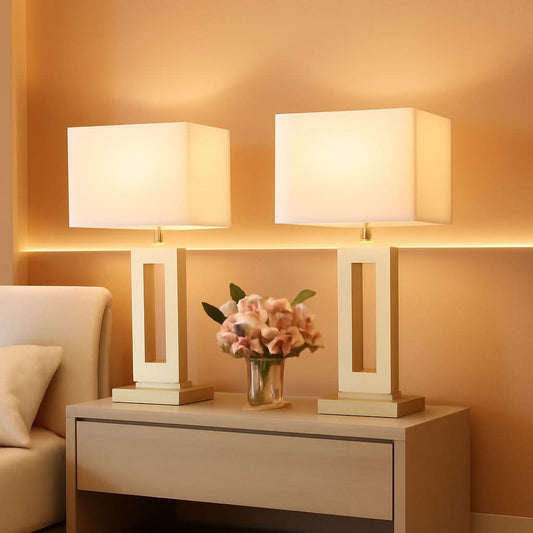 Lux urious Gold Table Lamps Fo rNight stand USBC Dimmable