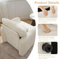 Corduroy Upholstered Accent Chair White Lumbar Pillow